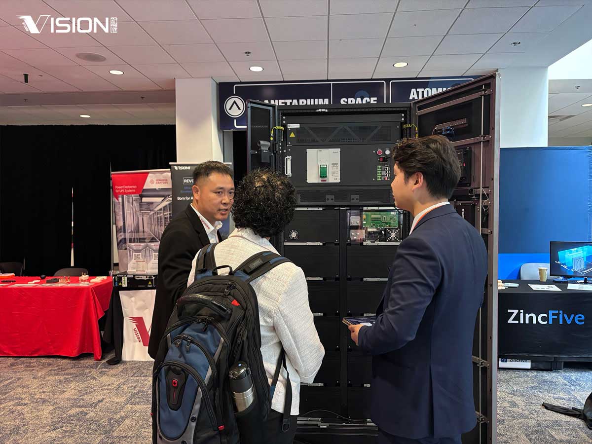 Visitors explore REVO 3.0 UPS battery system onsite